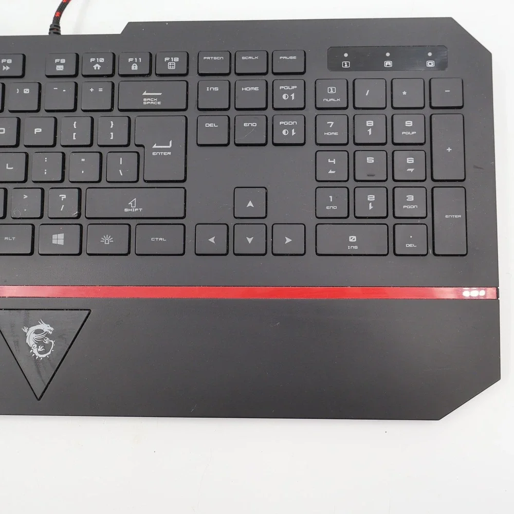 MSI Interceptor DS4100 Gaming Keyboard Black Red Wired USB Low Profile PC